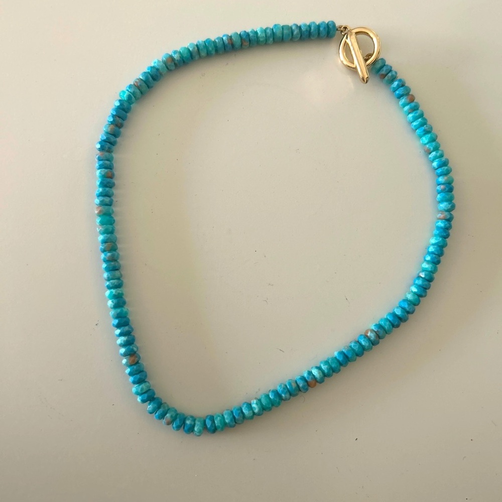 Stella and dot modern bohemian beaded necklace - turquoise